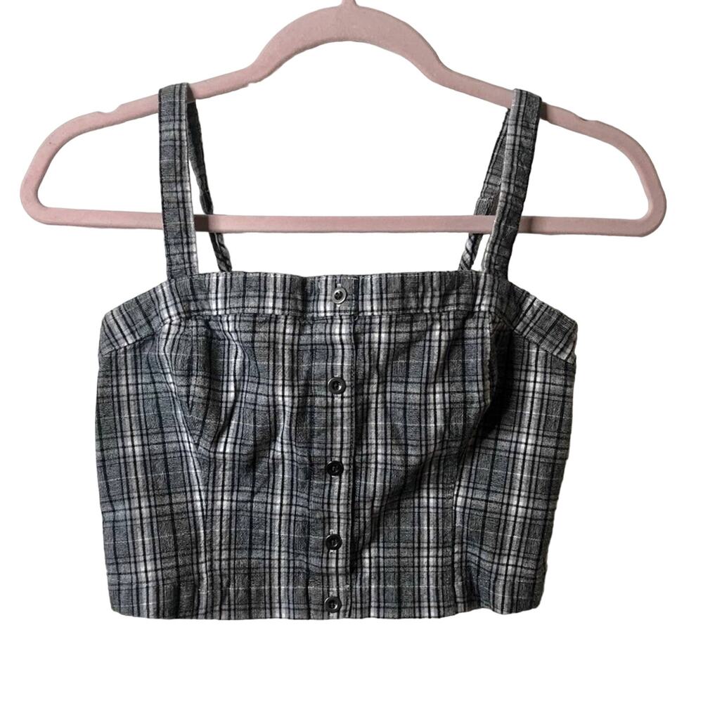 Hollister Plaid Spaghetti Strap Crop top Size M